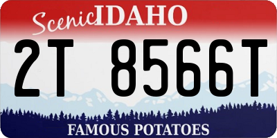 ID license plate 2T8566T
