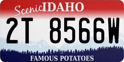 ID license plate 2T8566W