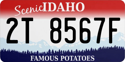 ID license plate 2T8567F