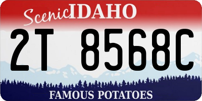 ID license plate 2T8568C
