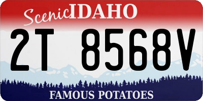 ID license plate 2T8568V