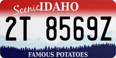 ID license plate 2T8569Z
