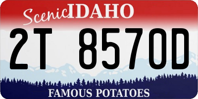 ID license plate 2T8570D