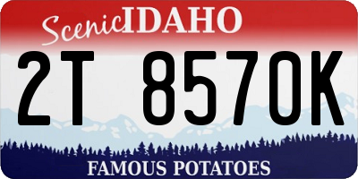 ID license plate 2T8570K