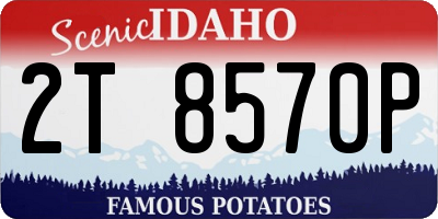 ID license plate 2T8570P