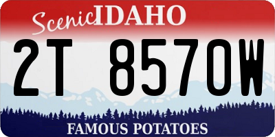 ID license plate 2T8570W