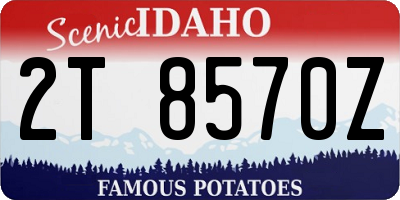 ID license plate 2T8570Z