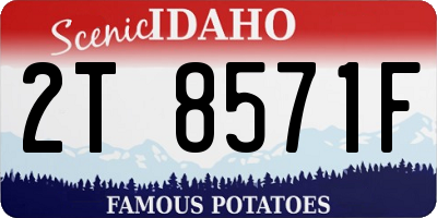 ID license plate 2T8571F