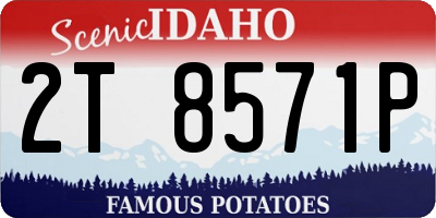 ID license plate 2T8571P