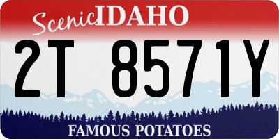 ID license plate 2T8571Y