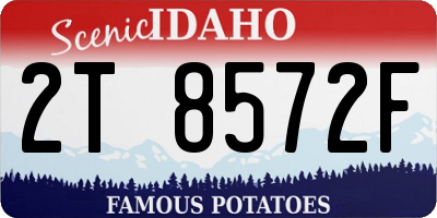 ID license plate 2T8572F