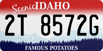 ID license plate 2T8572G