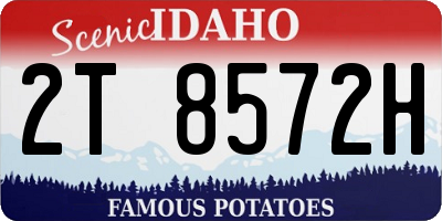 ID license plate 2T8572H