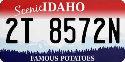 ID license plate 2T8572N