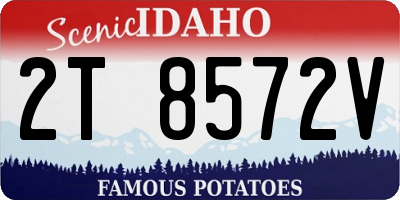 ID license plate 2T8572V