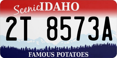 ID license plate 2T8573A