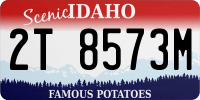 ID license plate 2T8573M