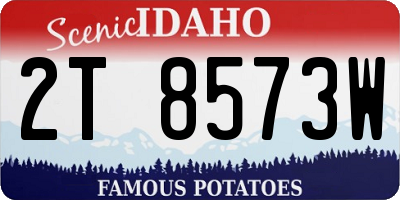 ID license plate 2T8573W