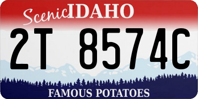 ID license plate 2T8574C