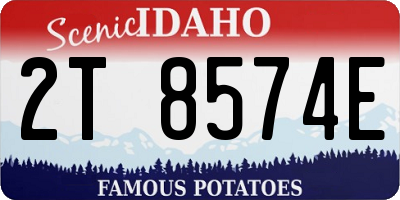 ID license plate 2T8574E