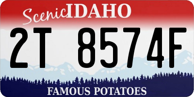ID license plate 2T8574F