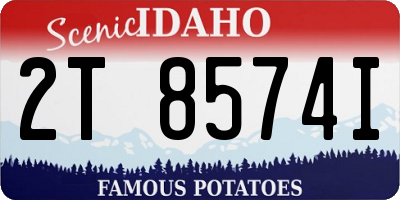 ID license plate 2T8574I