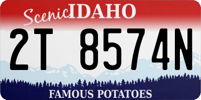 ID license plate 2T8574N