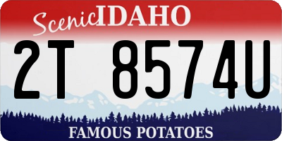 ID license plate 2T8574U