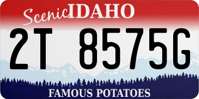 ID license plate 2T8575G