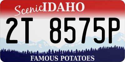 ID license plate 2T8575P