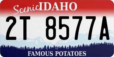 ID license plate 2T8577A