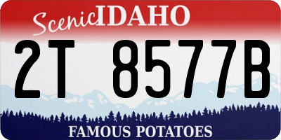 ID license plate 2T8577B