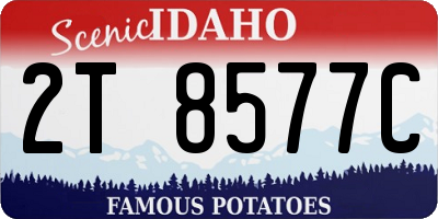 ID license plate 2T8577C