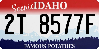 ID license plate 2T8577F