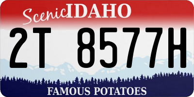 ID license plate 2T8577H
