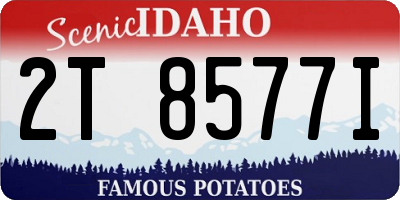 ID license plate 2T8577I