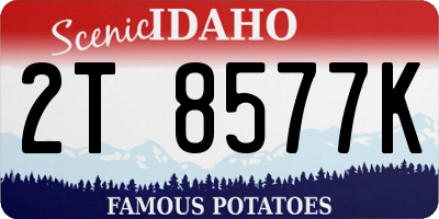 ID license plate 2T8577K