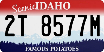 ID license plate 2T8577M