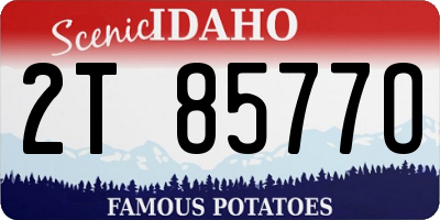 ID license plate 2T8577O