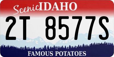 ID license plate 2T8577S