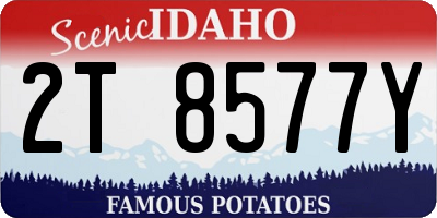 ID license plate 2T8577Y