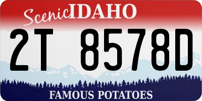 ID license plate 2T8578D