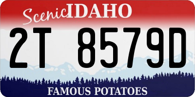 ID license plate 2T8579D