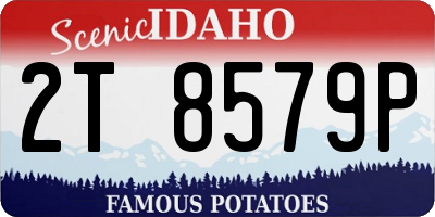 ID license plate 2T8579P