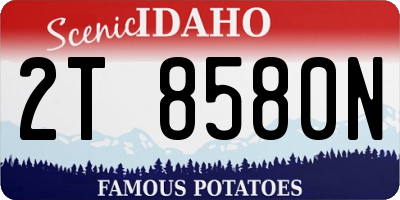 ID license plate 2T8580N