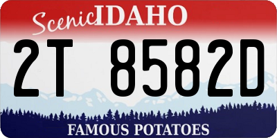 ID license plate 2T8582D