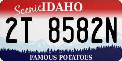 ID license plate 2T8582N