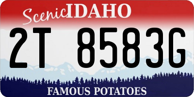 ID license plate 2T8583G