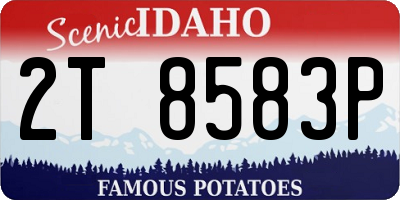 ID license plate 2T8583P