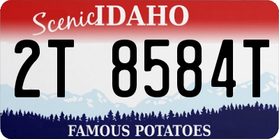 ID license plate 2T8584T